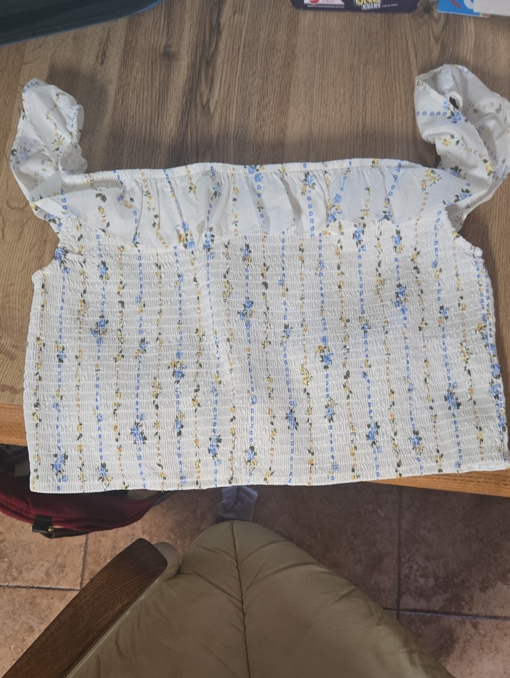 NWOT Wild Fable White Floral Crop Top